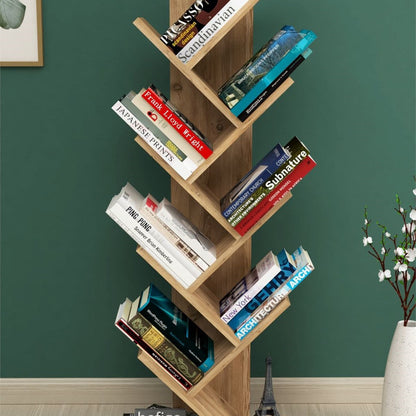 Biblioteca Copac cu rafturi decorative etajera living 60 x 170 — Confort Practic Pentru Casa Ta