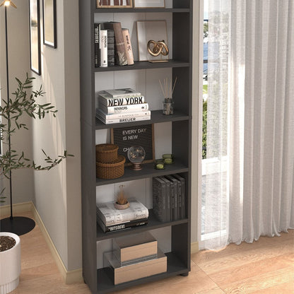 Biblioteca cu 6 rafturi din PAL etajera carti 60 x — Confort Practic Pentru Casa Ta
