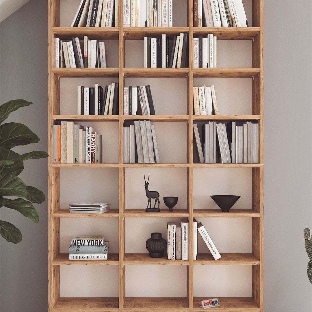 Biblioteca cu rafturi multiple design original etajera carti 80 x — Confort Practic Pentru Casa Ta
