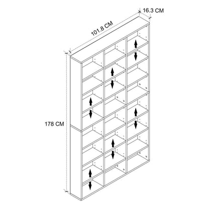 Biblioteca cu rafturi multiple design original etajera carti 80 x — Confort Practic Pentru Casa Ta