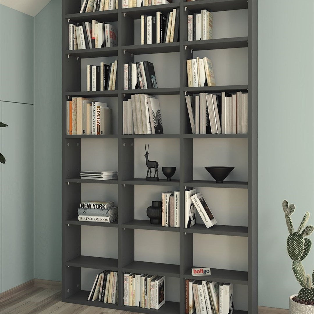 Biblioteca cu rafturi multiple design original etajera carti 80 x — Confort Practic Pentru Casa Ta
