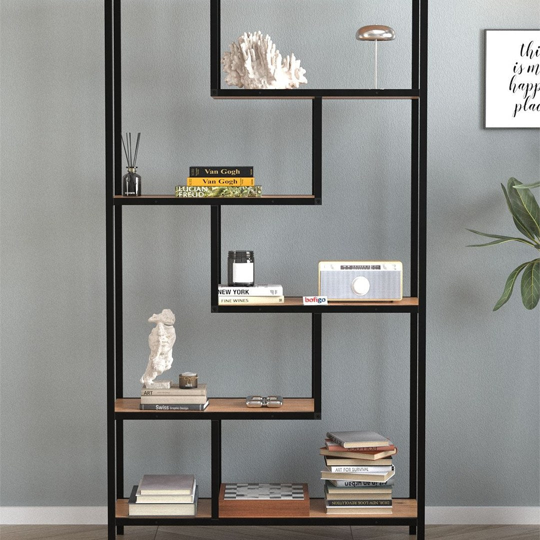 Biblioteca Larissa clasica cu rafturi multiple etajera carti 80 x — Confort Practic Pentru Casa Ta
