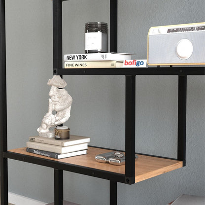 Biblioteca Larissa clasica cu rafturi multiple etajera carti 80 x — Confort Practic Pentru Casa Ta