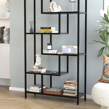 Biblioteca Larissa clasica cu rafturi multiple etajera carti 80 x — Confort Practic Pentru Casa Ta
