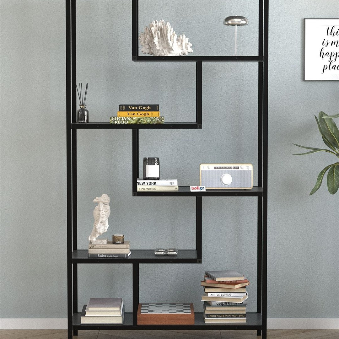 Biblioteca Larissa clasica cu rafturi multiple etajera carti 80 x — Confort Practic Pentru Casa Ta
