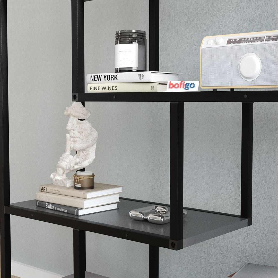 Biblioteca Larissa clasica cu rafturi multiple etajera carti 80 x — Confort Practic Pentru Casa Ta