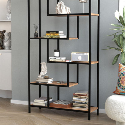 Biblioteca Larissa clasica cu rafturi multiple etajera carti 80 x — Confort Practic Pentru Casa Ta