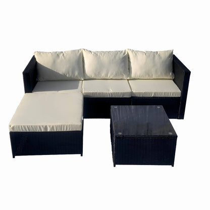 Set mobilier terasa/gradina tip ratan KLUGMEISTER KJFR008