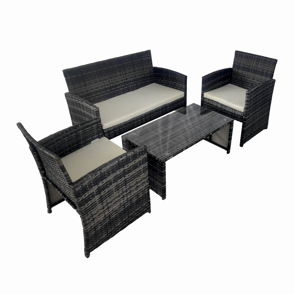 Set mobilier terasa/gradina tip ratan KLUGMEISTER KJFR030