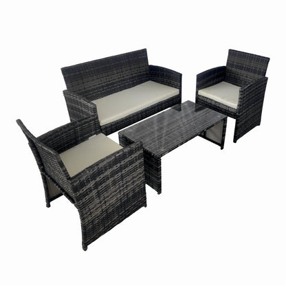 Set mobilier terasa/gradina tip ratan KLUGMEISTER KJFR030