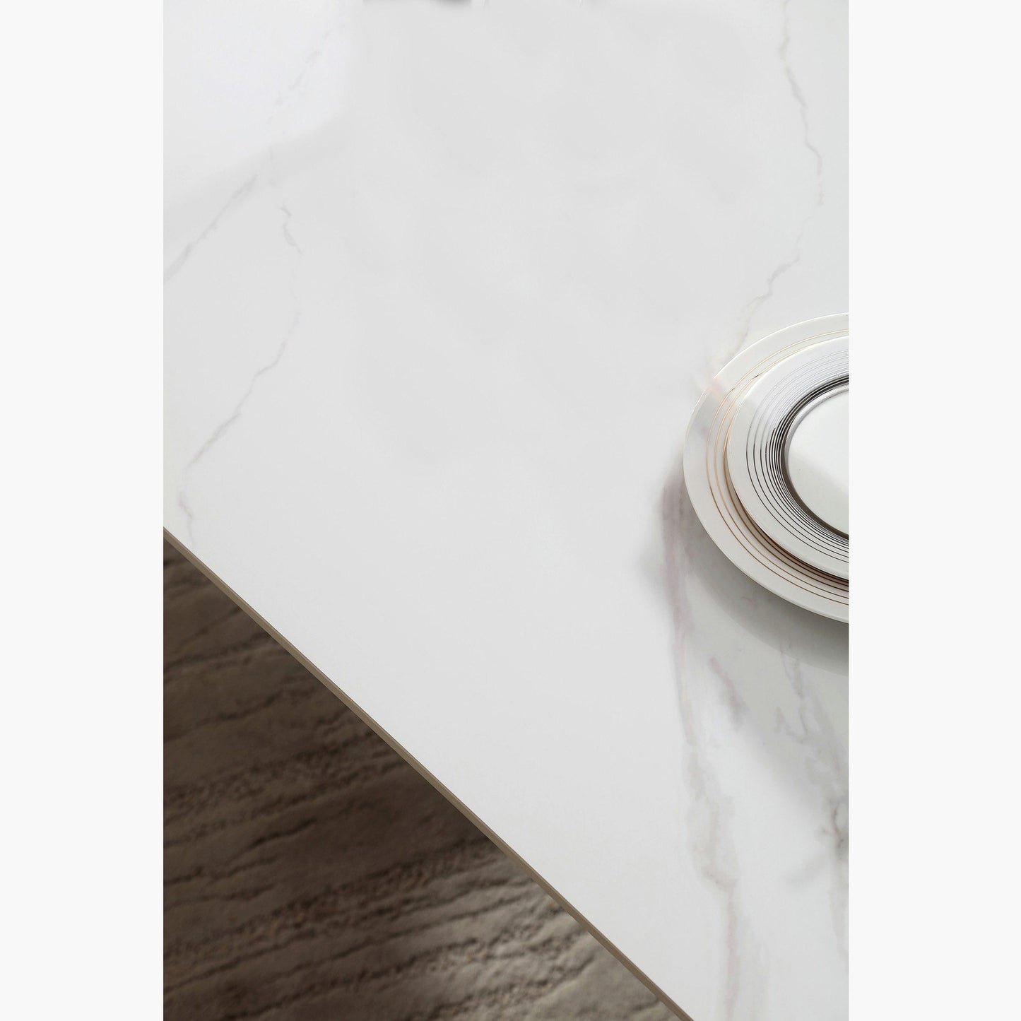 RESIGILAT - Masă de dining moderna din piatra sinterizata — Confort Practic Pentru Casa Ta