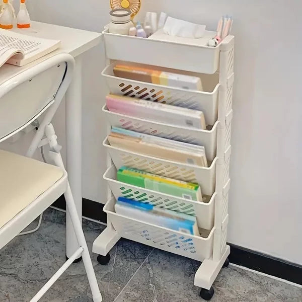Etajera pliabila cu 5 rafturi pentru carti si obiecte de — Confort Practic Pentru Casa Ta