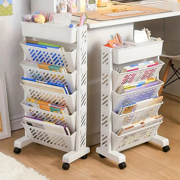 Etajera pliabila cu 5 rafturi pentru carti si obiecte de — Confort Practic Pentru Casa Ta