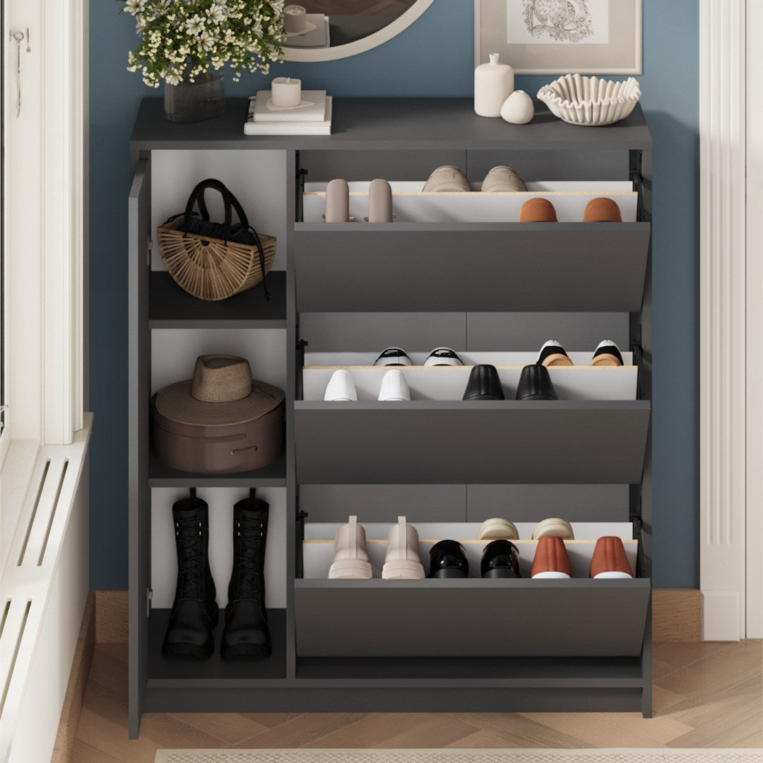 Pantofar Gizem cu usi basculante dulap pantofi 90 x 100 — Confort Practic Pentru Casa Ta