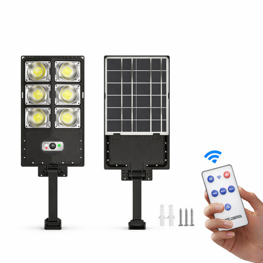 Lampă Solară Stradală 80W cu 180 LED-uri, Senzor Mișcare și Telecomandă, CLS-IL066