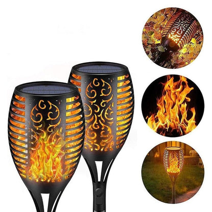 Lampa solara tip torta cu efect flacara varianta 61cm — Confort Practic Pentru Casa Ta