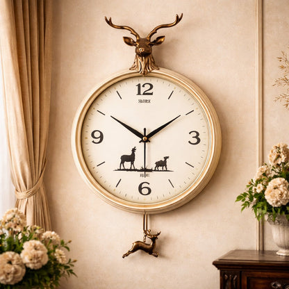 Ceas de perete decorativ cu pendul – elegant – 65 — Confort Practic Pentru Casa Ta