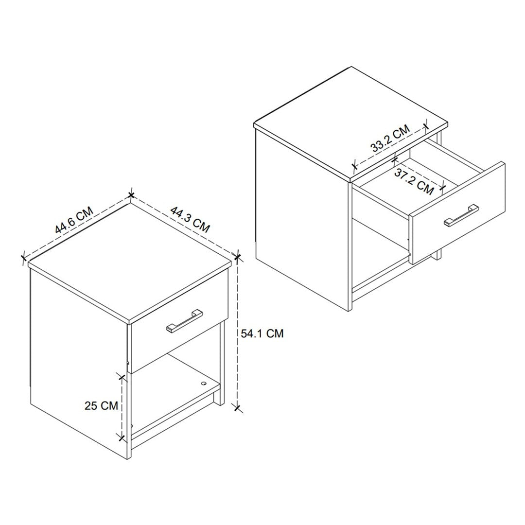 Noptiera cu sertar clasica noptiera dormitor 40 x 45 cm — Confort Practic Pentru Casa Ta