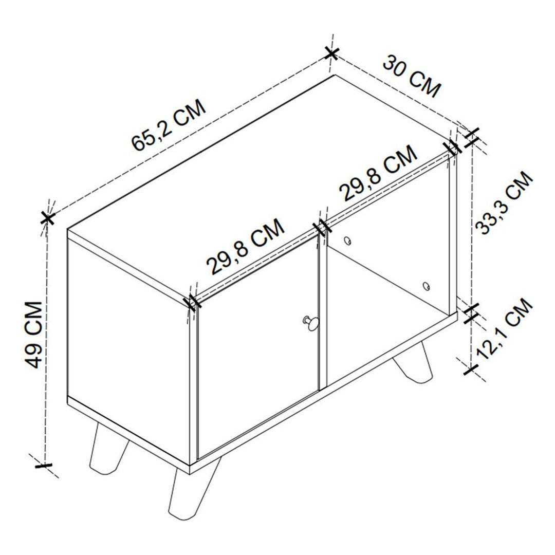 Noptiera Mikonos cu sertar noptiera dormitor 40 x 55 cm — Confort Practic Pentru Casa Ta