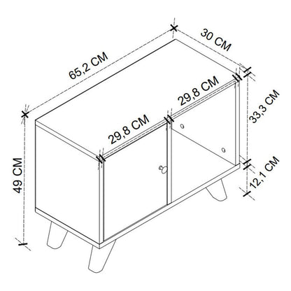 Noptiera Mikonos cu sertar noptiera dormitor 40 x 55 cm — Confort Practic Pentru Casa Ta