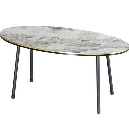 Masa de cafea moderna 90x50x42 cm MDF cu picioare metalice — Confort Practic Pentru Casa Ta