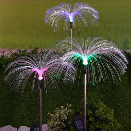 Set 2 x Lampa solara tip palmier cu fibra optica — Ambient Modern Pentru Acasă
