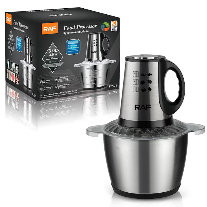 Robot de Bucătărie / Tocator 3L, 1000W, cu Lame Inox, M-148