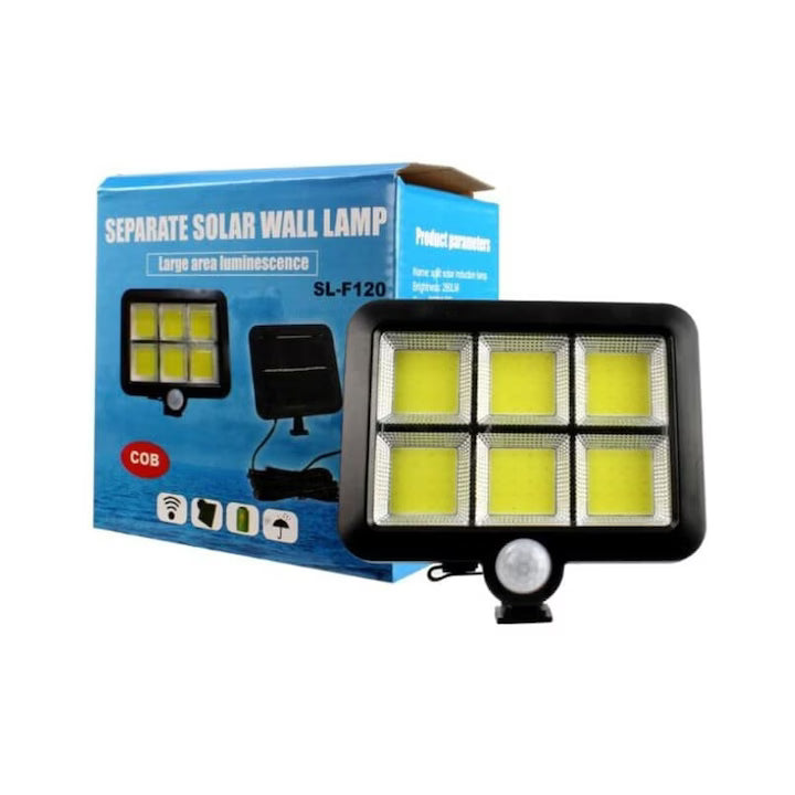 Lampa Solara cu Senzor de Miscare si Panou Detasabil, A-163-8