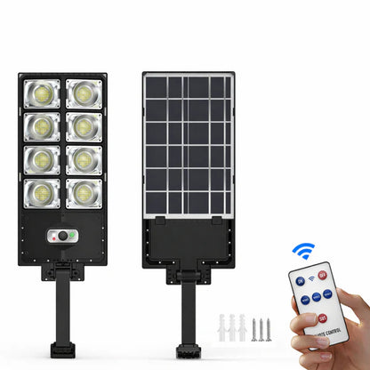 Pachet Iluminat Solar Stradal Puternic — 3 Lampi cu Senzor și Telecomandă