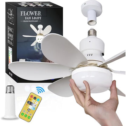 Ventilator de Tavan cu Lampa LED si Telecomanda, Palete Pliabile, A-153-1