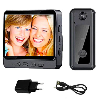 Kit Intrare Sigură — Sonerie Video cu Cameră și Cameră Exterior PTZ 6MP