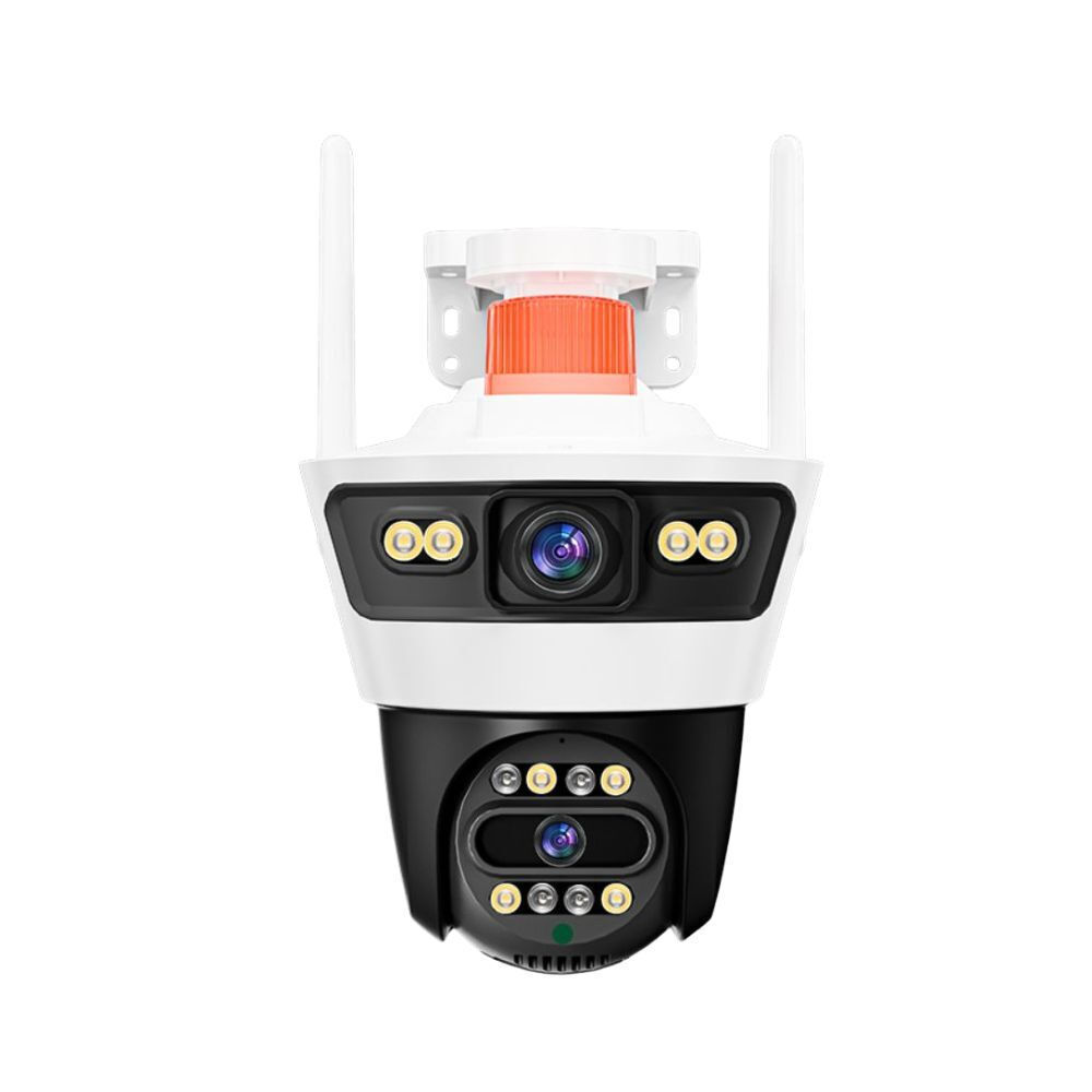 Cameră Supraveghere WiFi 4MP cu 2 Lentile, PTZ, IP66, Vedere Nocturnă, A-175-1