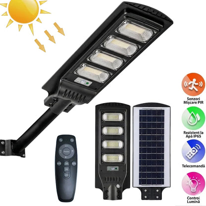 Lampa Solara Stradala cu Senzor de Miscare si Suport de Prindere, A-147-12