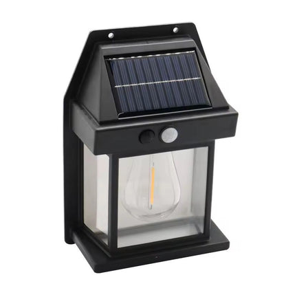 Lampă Solară LED Tip Felinar cu Senzor de Mișcare, IP65, Exterior, 12x5.7x17 cm, A-181-1