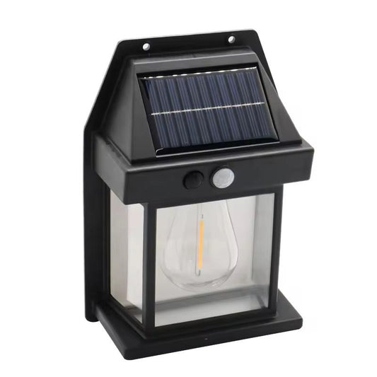 Lampă Solară LED Tip Felinar cu Senzor de Mișcare, IP65, Exterior, 12x5.7x17 cm, A-181-1