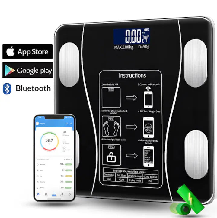 Cantar Corporal Inteligent cu Bluetooth si Aplicatie, A-176-6