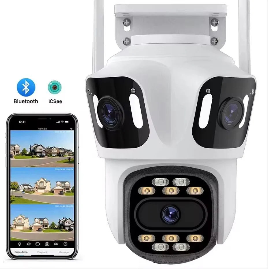 Camera Tripla de Supraveghere WiFi Ultra HD, Audio Bidirectional, A-161-19