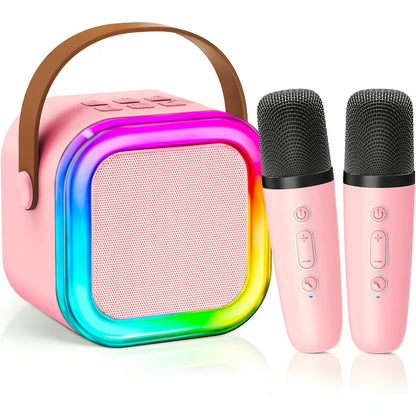 Set Boxa Bluetooth Karaoke cu 2 Microfoane Wireless, A-163-16