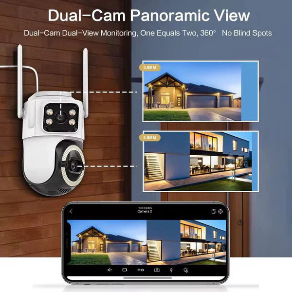 Kit Pază Casă Complet — Cameră Exterior, Cameră Interior și Sonerie cu Cameră