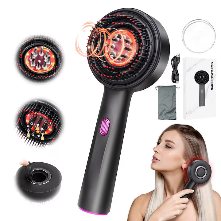 Perie de Par Electrica BrushPro X6 cu Aplicator de Ser pentru Scalp, A-149-16