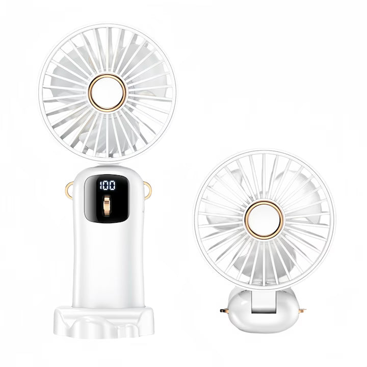 Ventilator Pliabil de Mana si Birou cu Afisaj LCD, 4000mAh, Type-C, A-169-6