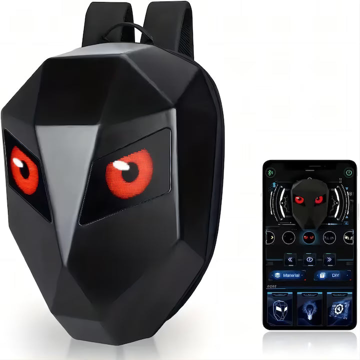 Rucsac cu Ecran LED Programabil (Animatie Ochi Verde), A-160-9