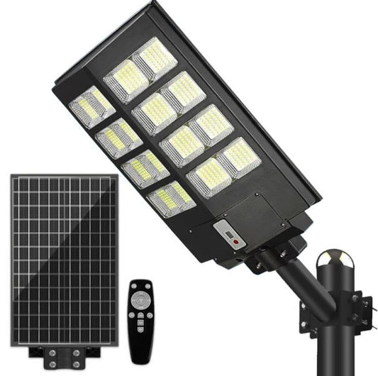 Lampă Solară Stradală 800W cu 640 LED-uri, Panou Monocristalin și Telecomandă IP65, CLS-IL017
