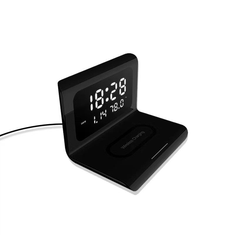 Ceas digital cu alarma si incarcare wireless pentru smartphone — Utilitate Smart Zi de Zi