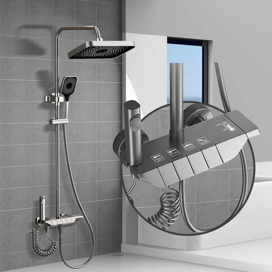 Set de Dus Complet cu Para, Furtun si Suport, A-166-7
