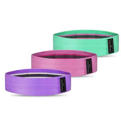 Set 3 Benzi Elastice de Fitness pentru Exercitii, 3 Nivele Intensitate, A-110-14