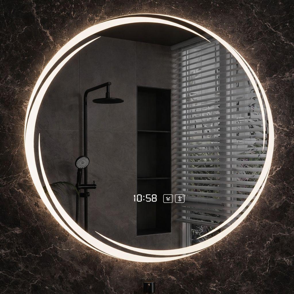 Oglinda LED Rotunda 80 cm cu Touch — Confort Practic Pentru Casa Ta