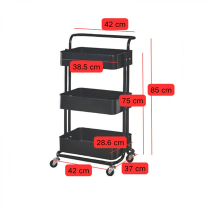 Raft portabil cu 3 nivele – cu cosuri metalice si — Confort Practic Pentru Casa Ta