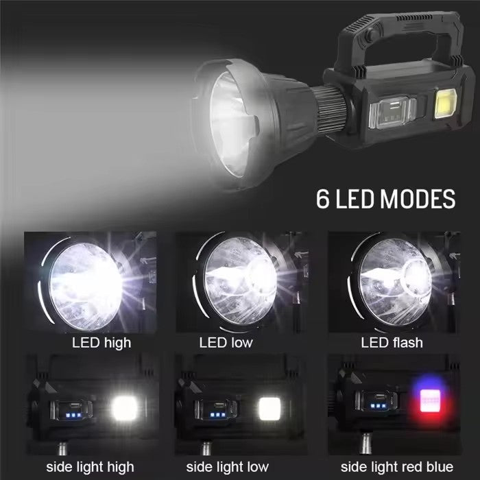 Lanternă LED Profesională cu Încărcare Solară, USB, Trepied și Powerbank, A-145-9