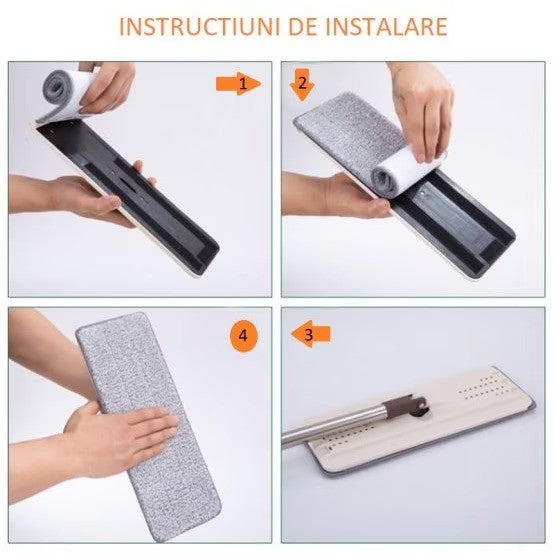 Set 5 rezerve pentru mop plat cu 2 cuve — Confort Practic Pentru Casa Ta